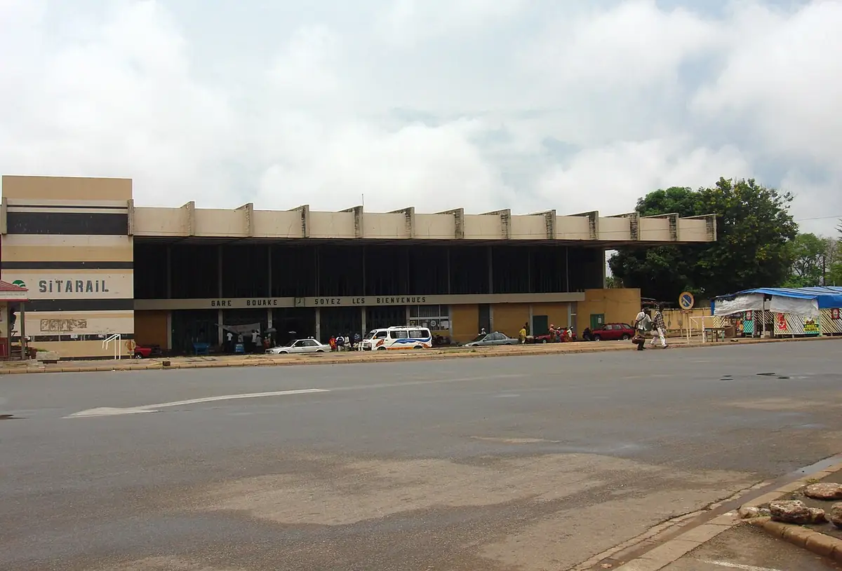 La gare de Bouaké, bâtiment du chemin de fer ivoirien
