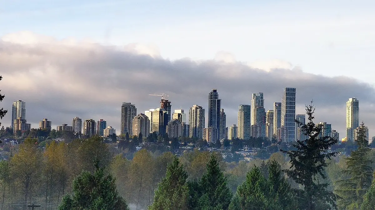 La skyline de Burnaby, avec les tours du quartier de Metrotown