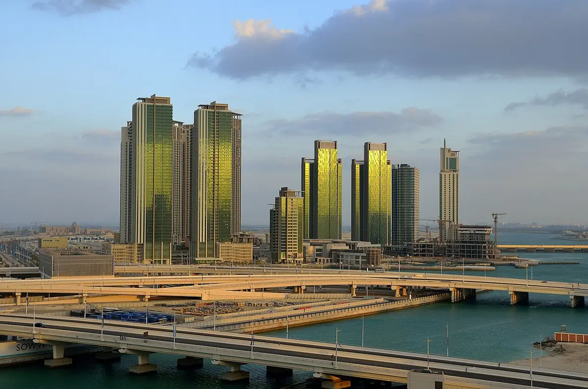 Abu Dhabi's skyline of high-rise towers under construction