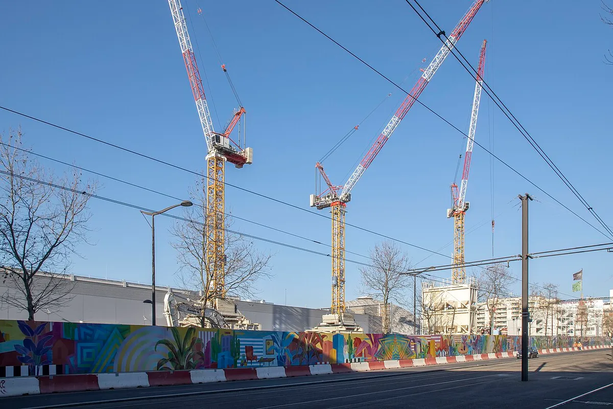 Le chantier de la tour Triangle à Paris