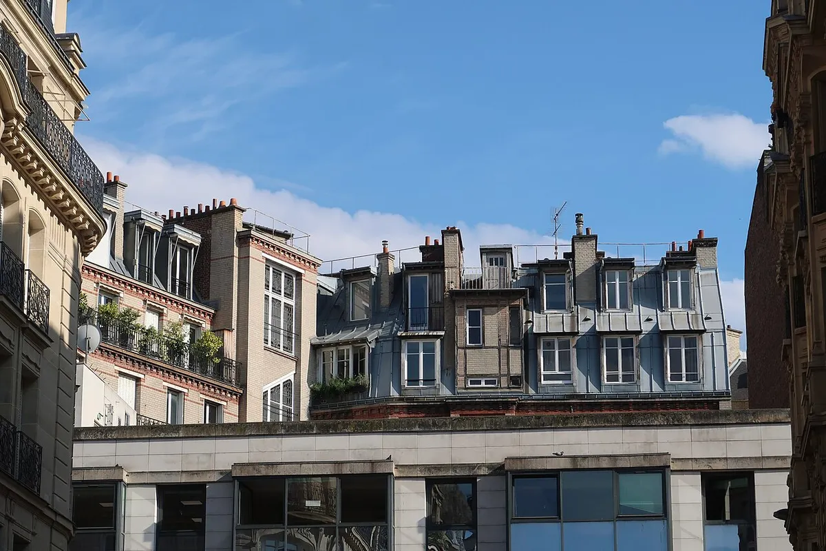Panorama en hauteur de la rue Barthélémy, vu depuis la rue Bouchut (Paris, 15e).