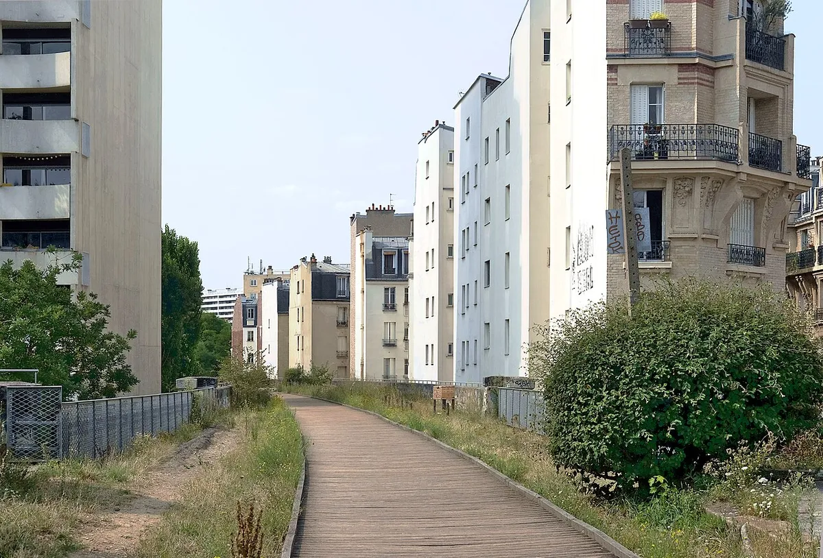 Ligne de la Peite Ceinture du 15e au niveau de la rue de Cadix.
