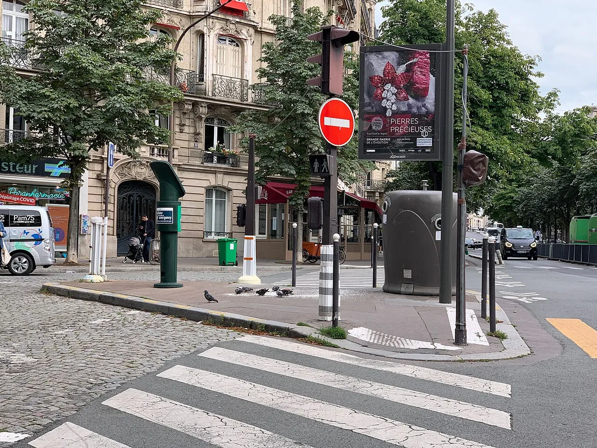 Intersection du boulevard Pasteur et de la rue Falguière, Paris.