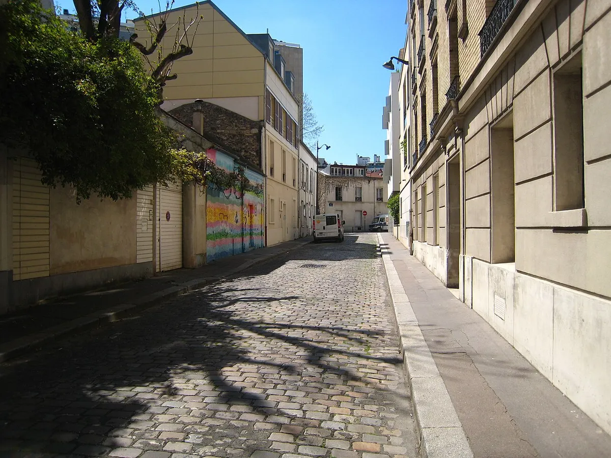 Paris 15e arrondissement, rue Victor-Galland vers le sud depuis la rue Fizeau