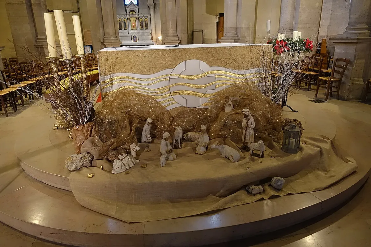 Nativity scene @ Eglise Saint-Lambert de Vaugirard @ Paris Église Saint-Lambert de Vaugirard, 2 Rue Gerbert, 75015 Paris, France.