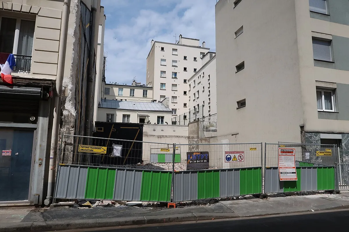 Travaux rue Lacordaire (Paris, 15e).